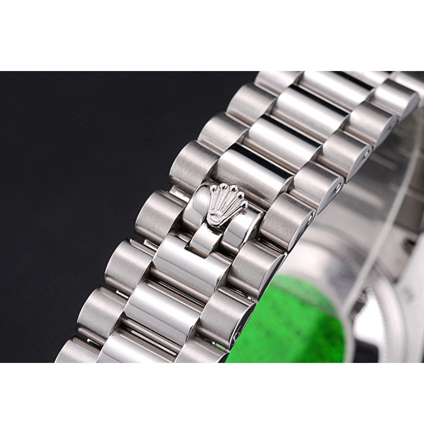 Aaa fake watches Dial Stainless Polished Silver Rolex Day-Date Steel 0704